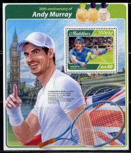 MALDIVES  2017  30th BIRTH ANNIVERSARY OF ANDY MURRAY  SOUVENIR SHEET  MINT NH