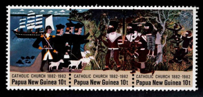 Papua New Guinea Scott 570 MH* Catholic church strip