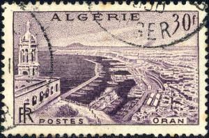 ALGÉRIE / ALGERIA 1956 30fr view of Oran Yv.339/Mi.360 - Oblitéré / Used°