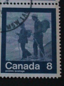 ​CANADA-1974-SC#632a  21ST SUMMER OLYMPIC GAMES-MONTREAL- BLOCK FANCY CANCEL VF-