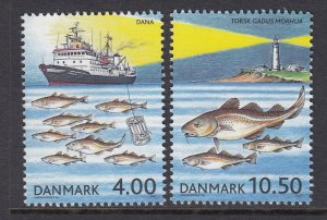 Denmark 1237-8 Fishing mnh