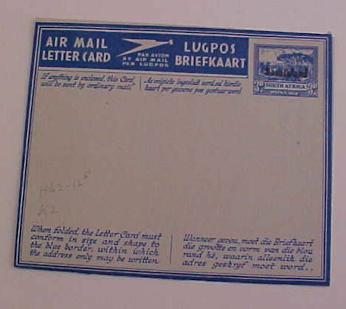 BECHUANALAND  AIR LETTER  MINT  1949