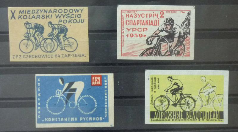 Match Box Labels ! sport olympic games cycling race GN94