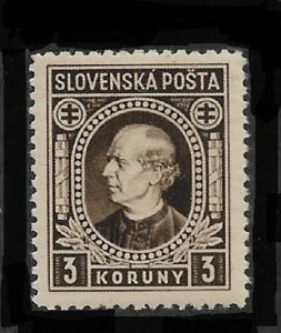 Slovakia 1939,Andrej Hlinka 3K ,Scott # 33,VF MVLH*OG (MB-9)