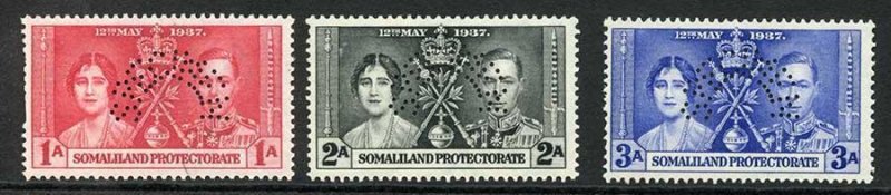 Somaliland SG90s/92s Set Perf SPECIMEN (1d trimmed perfs) U/M Cat 100 pounds 
