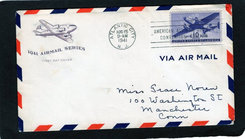 C27 Twin Motor Airplane, FDC HF cachet addressed