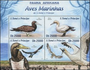 St. Thomas & Prince Islands 2013 Sc 2475 Birds booby gannet CV $11