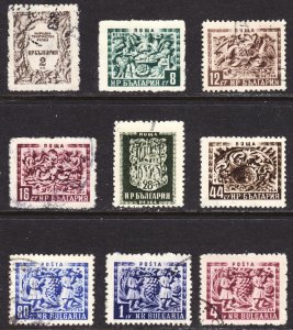 Bulgaria Scott 798-806 complete set F to VF used.  FREE...