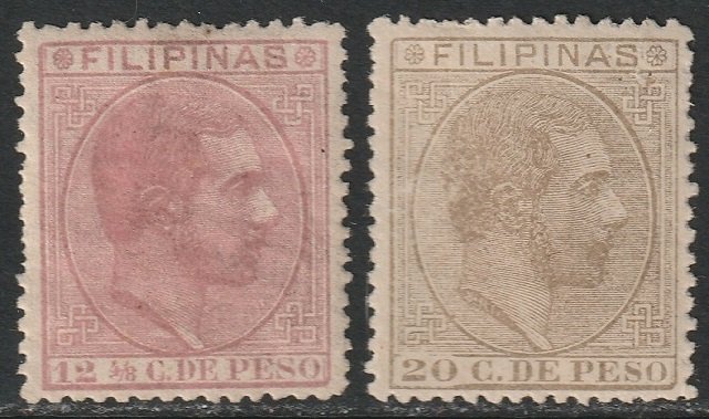 Philippines 1882 Sc 86-7 MH*