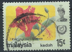 Kedah 1979 - 15c Hibiscus - SG139 used