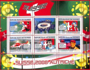 A0692 - GUINEE Guinea - MISSPERF SHEET SPORT Football WORLD CUP 2008 Switzerland