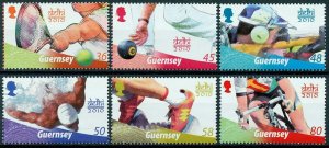 Guernsey 2010 - Sports Stamps Commonwealth Games Delhi  -  MNH set # 1105-1110