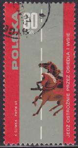 Poland 1694 Drive Carefully, Horse Crossing 60GR 1969