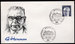 038 - Germany 1970 - Gustav Heinemann - FDC