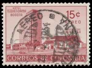 AIRMAIL STAMP FROM COLOMBIA 1955. SCOTT # C273. USED. # 2