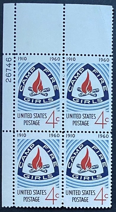 (SB11a) US: 4 cents stamp block