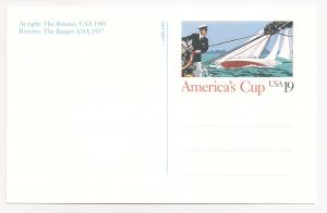 19c America's Cup Postal Card #UX163 Mint Flawless!