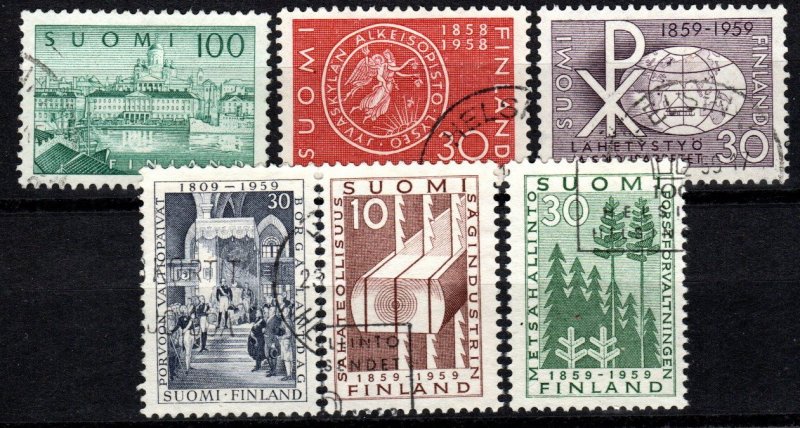 Finland #357-62  F-VF Used CV $4.65  (X626)