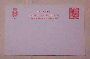 DENMARK  POSTAL CARD DOUBLE MINT #193 cat.$50.00