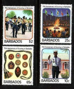Barbados-Sc#706-9- id9- unused NH set-National Scouting-1987-