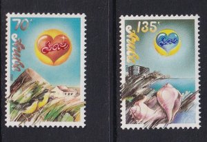 Aruba   #36-37   MNH  1988  love issue