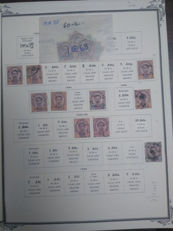 collection on pages Thailand 1894-1939 PS: CV $237