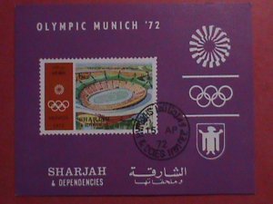 FUJEIRA-1972-AIRMAIL: OLYMPIC GAMES MUNICH'72 GERMANY-CTO NH S/S  SHEET.