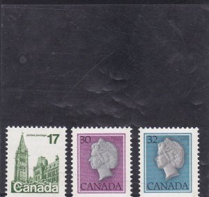 CANADA  DEFINITIVES  # 790 - # 792     MNH (**)