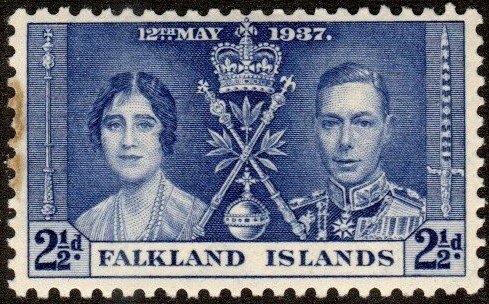 Falkland Islands 83 - Mint-H - 2 1/2p Coronation Issue (1937) (cv $1.90)