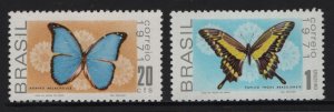 BRAZIL 1185-1186 MNH BUTTERFLIES SET