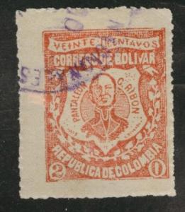 Colombia Bolivar Scott 91 Used stamp 1904