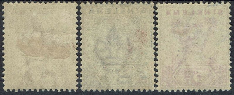 ST HELENA 1890 QV KEY TYPE 2D 21/2D AND 5D 