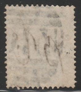 Malaya Straits Settlement 1867 QV 8c pmk D17 wmk CC SG#14a Duplex cancel M1441