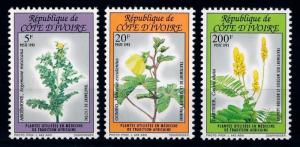 [65895] Ivory Coast 1993 Flora Medicinal Plants  MNH