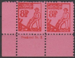 Mi: 11xb Type 3 DZ   MNH  1946  SBZ