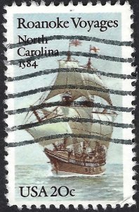 United States #2093 20¢ Roanoke Voyage (1984). Used.