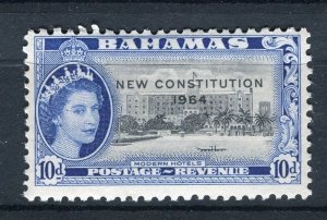 BAHAMAS; 1964 early QEII Constitution issue fine Mint hinged 10d. value