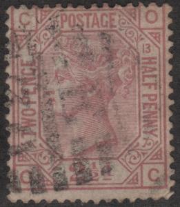 67 SG 141 Plate 13  2 1/2d Position O-C (BL-24)