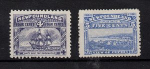 Newfoundland 1910 4c & 5c SG98-99 mint MH WS36200