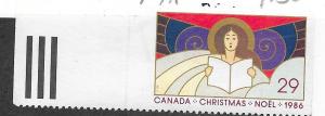 Canada #1116  Christmas 1986 (MNG) CV $1.50