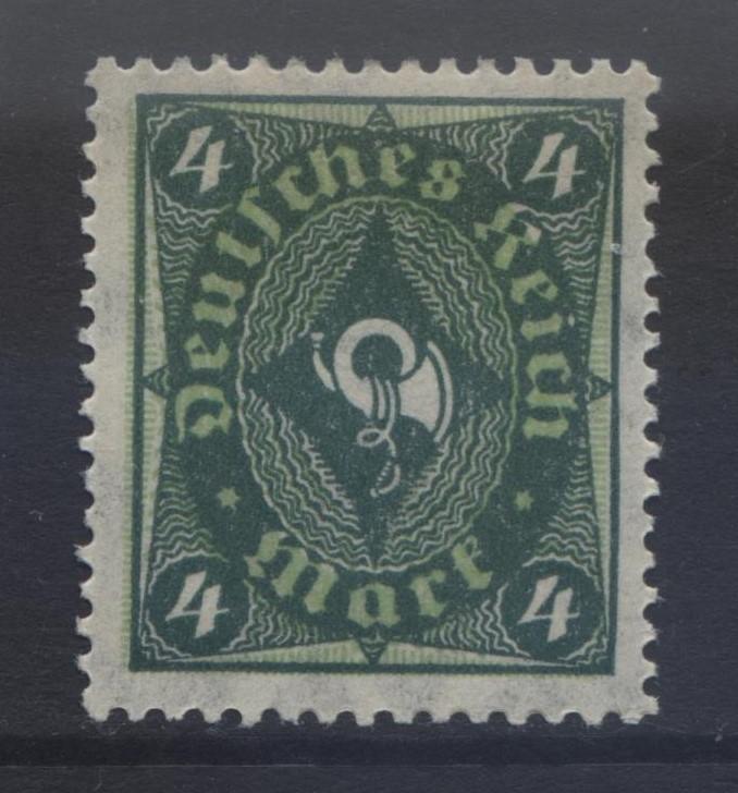 GERMANY. -Scott 152 - Definitives -1921- MLH - Dp GrnYel Grn-Single 4m Stamp