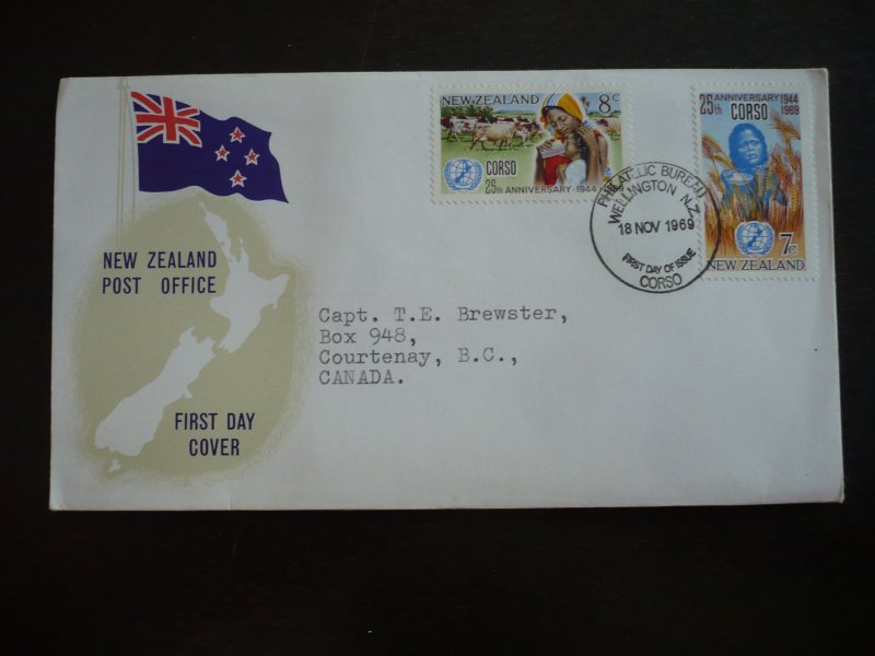 Postal History - New Zealand - Scott# 435-436 - First Day Cover