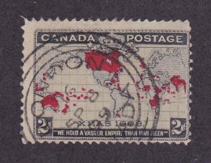 Canada's #85 Used Map of World 2 cent Stamp