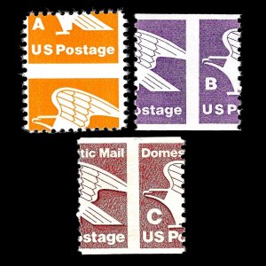 WCstamps: U.S. Scott #1735, 1820, 1947 / 15c, 18c, & 20c EFO, VF, Mint OGnh