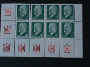 ​GERMANY-DDR-1961-SC#583a-CHAIRMAN WALTER ULBRICHT BOOKLET PANE MNH VF-63 YEARS