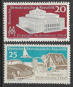 EAST GERMANY DDR 1960 Leipzig Fall Fair Set Sc 514-515 MNH