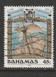 1990 Bahamas - Sc 690 - used VF - 1 single - Discovery of America