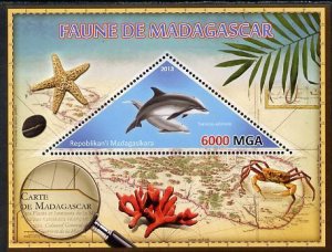 MADAGASCAR - 2013 - Bottleneck Dolphin - Perf Souv Sheet - MNH-Private Issue