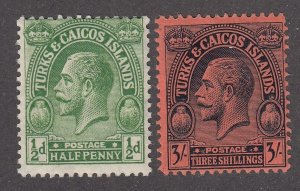 Turks & Caicos Islands #45, 57 Mint