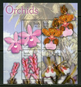 TUVALU  ORCHIDS  SHEET MINT NH 